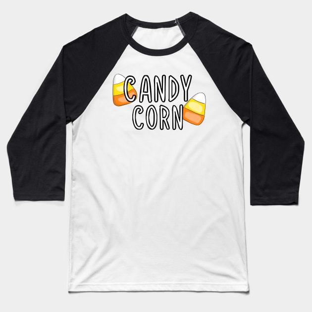 Candy Corn Baseball T-Shirt by missalexfinley